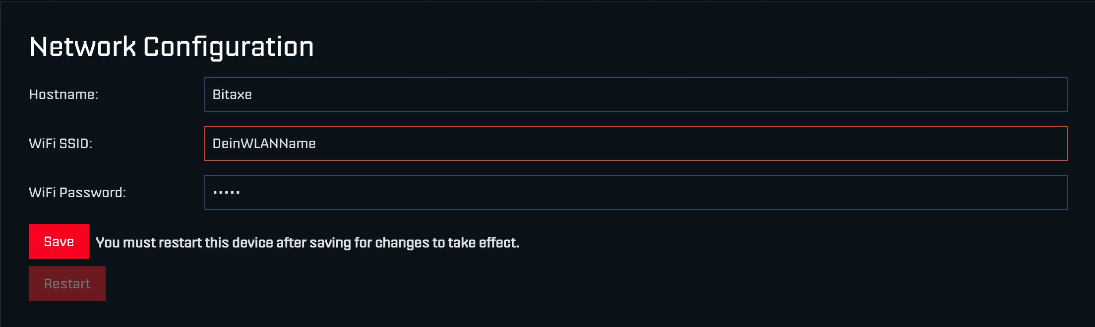 Bitaxe Gamma Connect Local Wifi
